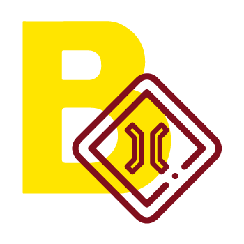Blanc Transports endroits etroits bas icon